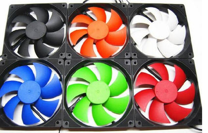 Chassis fan 12CM 12V ultra-quiet cooling fan large air volume multi-color fan leaves no lights PC Computer Chassis Case Heatsink - inewdeals.com