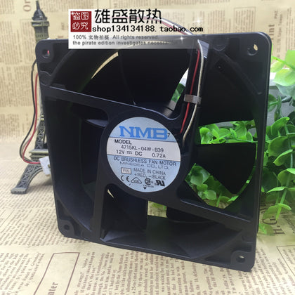 Cooling fan 12038 12v 0.72a 4715kl-04w-b39 dual ball nmb silent ventilation fan - inewdeals.com