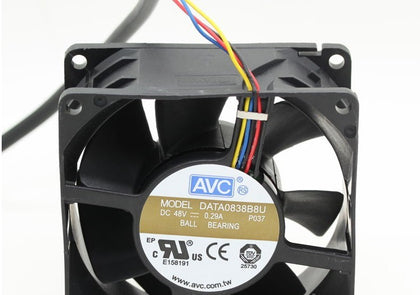 DATA0838B8U 8038 8cm 80mm 48V 0.29A 4 wire dual ball bearing cooling fan 80*80*38mm