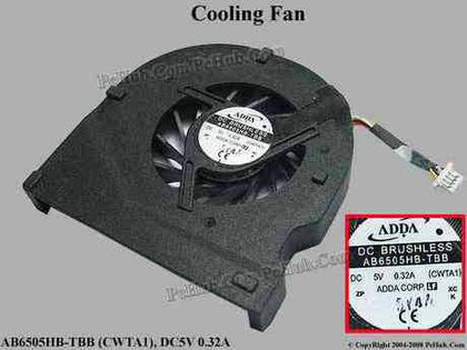 DC 5V 0.32A Cooling Fan For Gateway Tablet CX2755 CX2620 CPU Cooling Fan AB6505HB-TBB - inewdeals.com