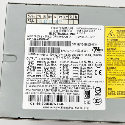 DPS-1050CB A XW9400 XW8600 1050W Power Supply 440860-001 442038-001