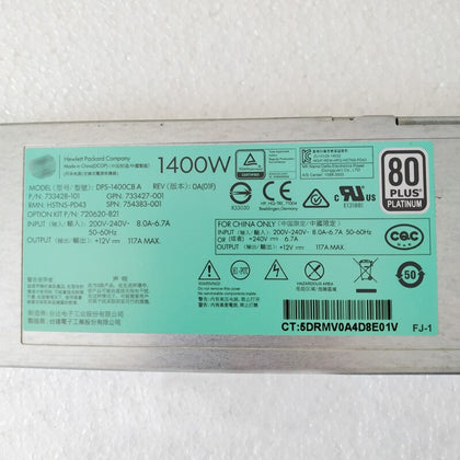 DPS-1400CB A HP Gen9 G9 Power Supply 720620-B21 HSTNS-PD43 733428-101 733427-001 754383-001 1400W