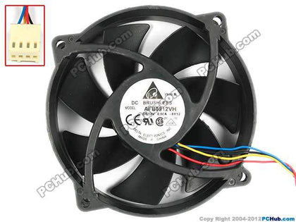 Delta delta afb0912vh 12v 0.60a 9cm 9025 CPU computer case cooling fan - inewdeals.com