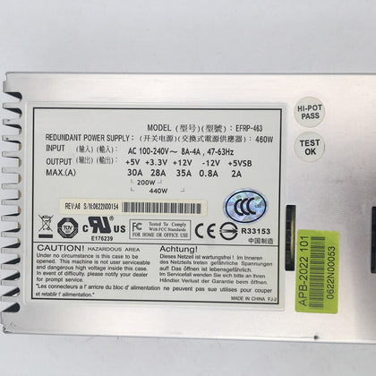 EFRP-463 Etasis Redunant Power Supply 460W MAX