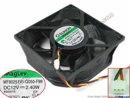 FOR Acer P1203 MF80251V1-Q050-F99 8025 12V 2.4W 8cm Projector cooling fan CPU Cooler for Optoma projector DM10 KDE1208PTV2 - inewdeals.com