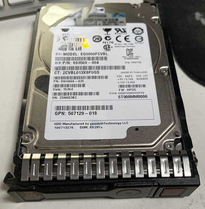 652589-B21 653971-001 900G 10K 2.5inch SAS 6GB Hard Drives