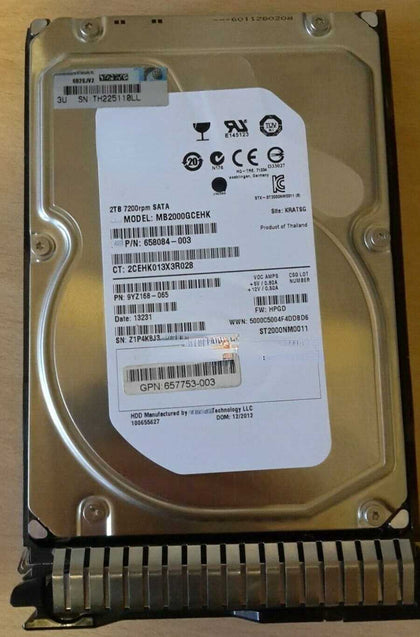 658079-B21 658102-001 2T 7.2K SATA 3.5 G8 G9 Hard Drives