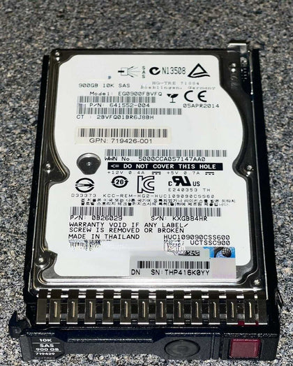 719424-B21 719429-001 900G 10K 2.5 SAS 12GB G9 G10 Hard Drives
