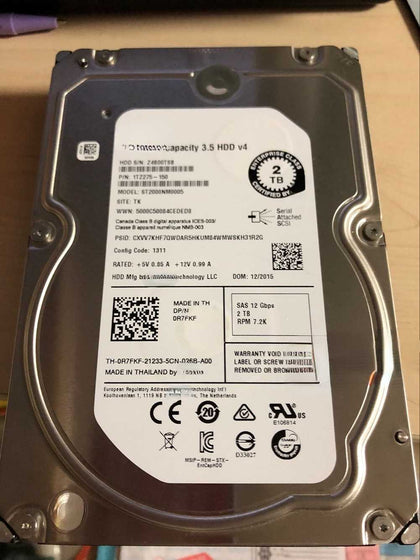 DELL 0R7FKF ST2000NM0005 2T 7.2K 3.5 SAS 12gb 128M Hard Drives