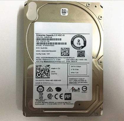 DELL 0V07TD ST2000NX0253 2T SATA 7.2K 2.5inch 128M Hard Drives