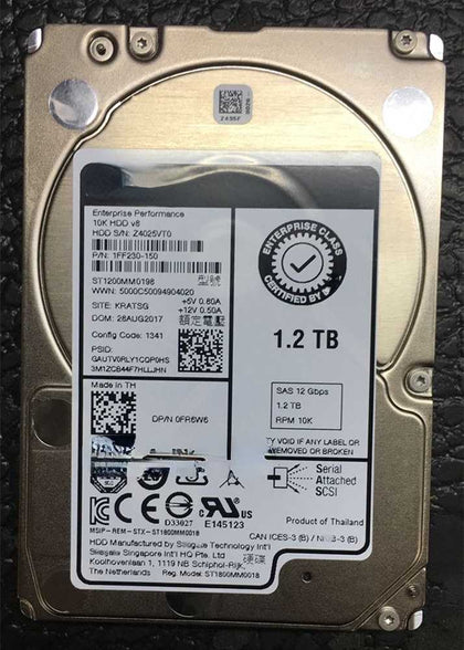 DELL 1.2T 10K 2.5 SAS 12G ST1200MM0198 0FR6W6 Hard Drives