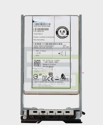DELL 1.6T 2.5 SAS SSD 0J2FJX J2FJX HUSMM1616ASS200 Hard Drives