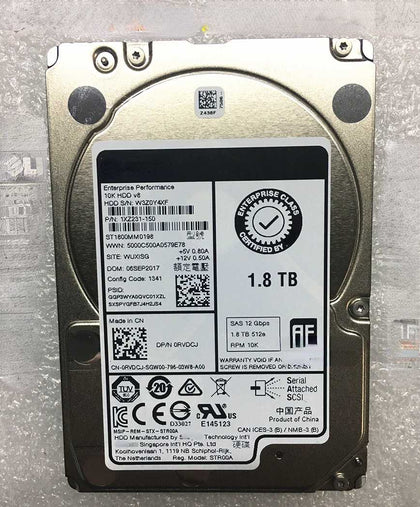 DELL 1.8T 10K 2.5 SAS 12G 0RVDCJ ST1800MM0198 Hard Drives