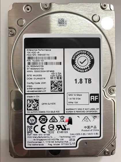 DELL 1.8T 10K 2.5 SAS 12G 128M ST1800MM0159 Hard Drives
