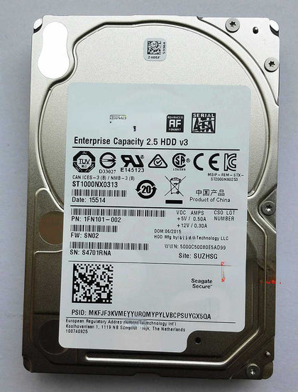 DELL 1T 7.2K 2.5 SATA 12Gb 128M ST1000NX0313 Hard Drives