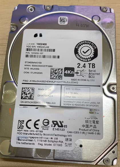 DELL 2.4T 10K 2.5 SAS 12Gb 0X7NC4 ST2400MM0159 Hard Drives