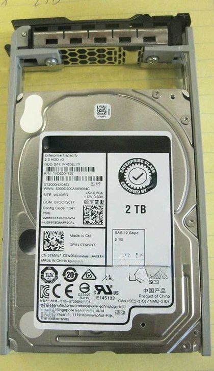 DELL 2T 7.2K 2.5inch SAS 12G 128M ST2000NX0463 Hard Drives
