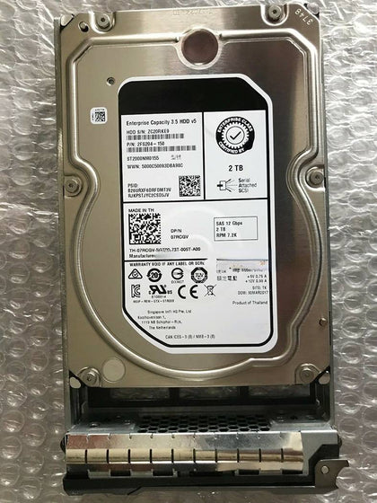 DELL 2T 7.2K 3.5 SAS 12G ST2000NM0155 07RCGV Hard Drives