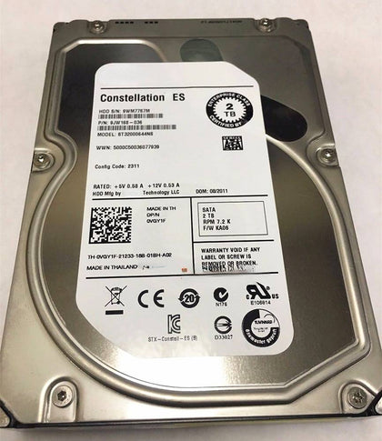DELL 2T 7.2K 3.5inch SATA 0YGY1F ST32000644NS Hard Drives