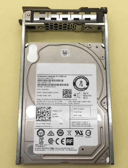 DELL 2T SAS 2.5 7.2K 12GB 128M 0XY986 ST2000NX0273 Hard Drives