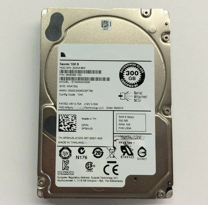 DELL 300G SAS 2.5 10K 64M ST300MM0006 0PGHJG Hard Drives
