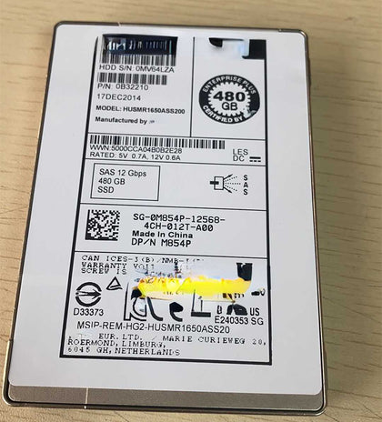 DELL 480G SAS SSD 12Gb 0M854P SC4020 SC5020 SC7020 Solid State Hard Drives