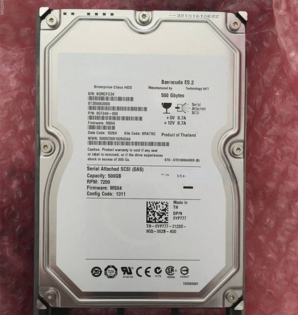 DELL 500G SAS 3.5inch 7.2K ST3500620SS 0YP777 Hard Drives