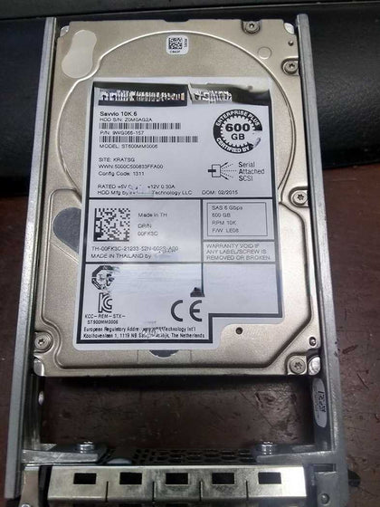 DELL 600G 10K 2.5inch SAS 6GB 00FK3C ST600MM0006 Hard Drives