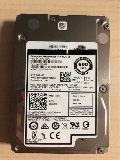 DELL 600G 15K 2.5inch SAS 12G 0G6C6C ST600MP0005 Hard Drives