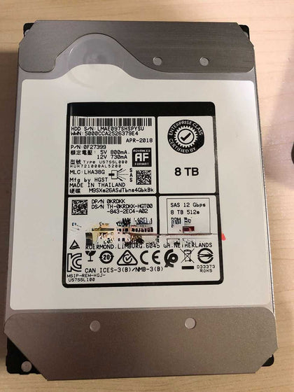 DELL 8T 7.2K 3.5 SAS 12Gb 0KRDKK HUH721008AL5200 Hard Drives