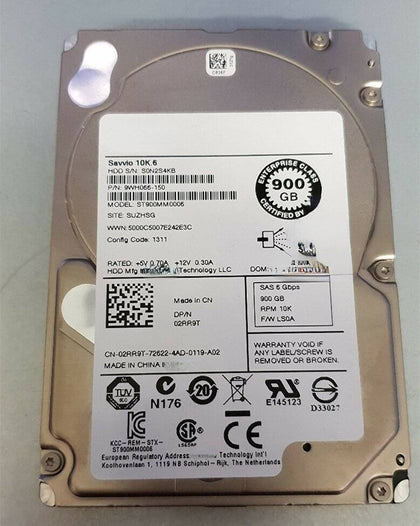 DELL 900G 10K.6 2.5inch SAS ST900MM0006 Hard Drives