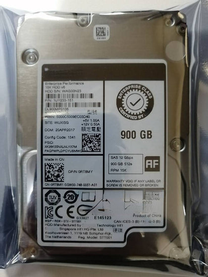 DELL 900G 15K 2.5 SAS 12G ST900MP0136 0RT8MY Hard Drives