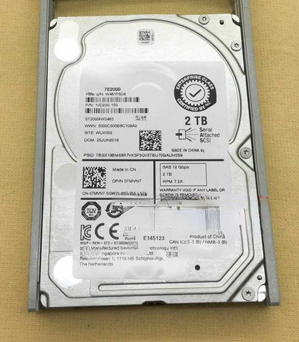 DELL C6100 C6105 C6145 C6220 Hard Drives 2T 7.2K 2.5inch SAS 12Gb