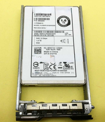 DELL Compellent 0DGTT2 DGTT2 1.6T 2.5 SAS SSD 12Gb Hard Drives
