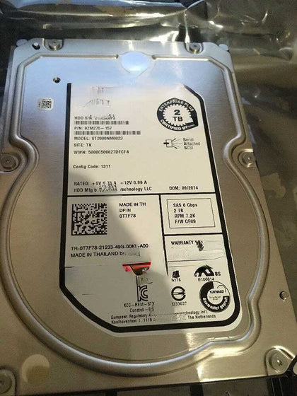 DELL EqualLogic PS6000 PS6100 PS6210 2T 7.2K 3.5 SAS Hard Drives