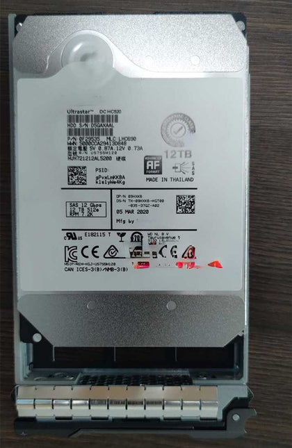 DELL HUH721212AL5200 09HXK6 12T SAS 7.2K 3.5 12GB 256M Hard Drives