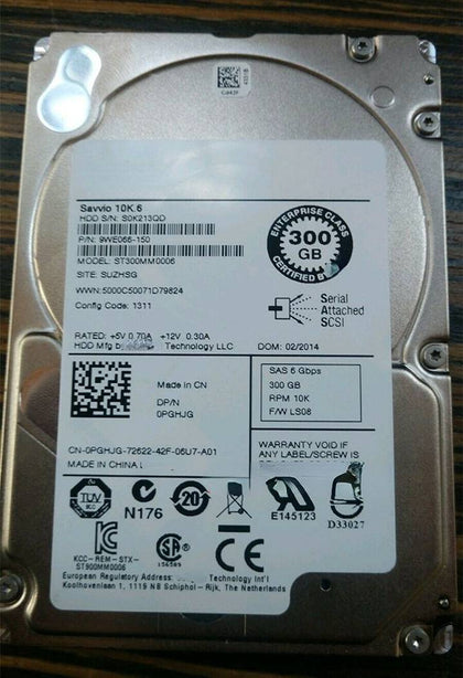DELL M420 M520 M610 M620 M710 Hard Drives 300G 10K 2.5 SAS