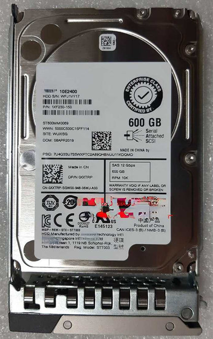 DELL R450 R550 R650 R750 R750xa 600G 10K 2.5 SAS 12GB Hard Drives
