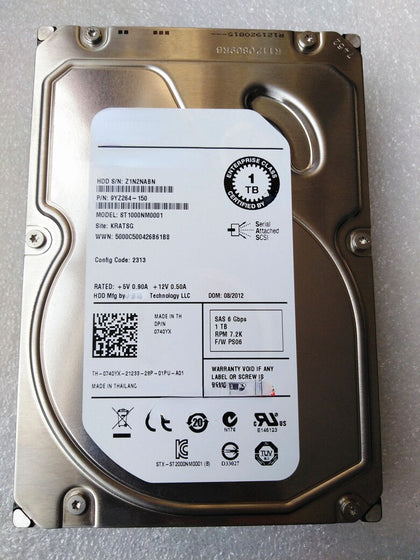 DELL R710 R720 R730 R510 R520 Hard Drives 1T 7.2K 3.5 SAS