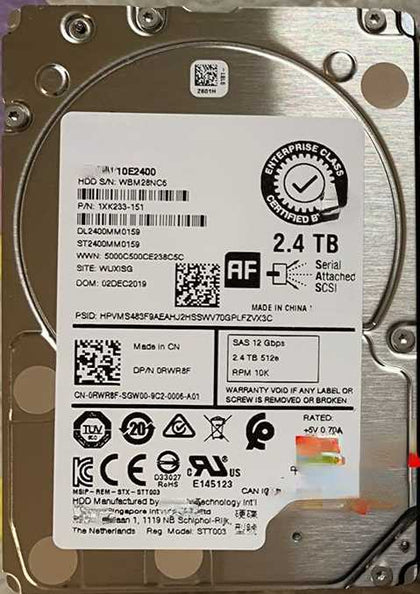 DELL R710 R720 R730 R740 Hard Drives 2.4T 10K 2.5 SAS