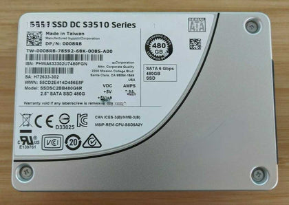 DELL S3510 480G SSD SATA 2.5inch Solid State Hard Drives 0008R8