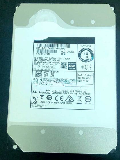 DELL SC100 SC120 SC180 SC200 10T 7.2K 3.5 SAS 12Gb Hard Drives