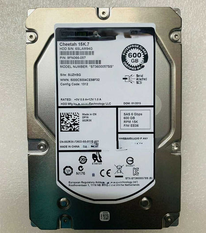 DELL SC100 SC120 SC180 SC200 600G 15K 3.5 SAS Hard Drives