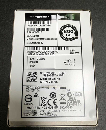 DELL SC120 SC200 SC220 SC420 SC460 800G SAS SSD 12Gb Hard Drives