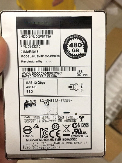 DELL SC2020 SC3020 SCV2080 SC4020 480G 2.5 SAS SSD 12Gb Hard Drives