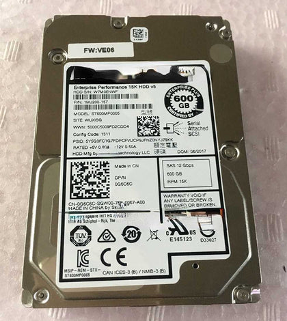 DELL SC4020 SC5020 SC7020 SC8000 600G 15K 2.5 SAS Hard Drives