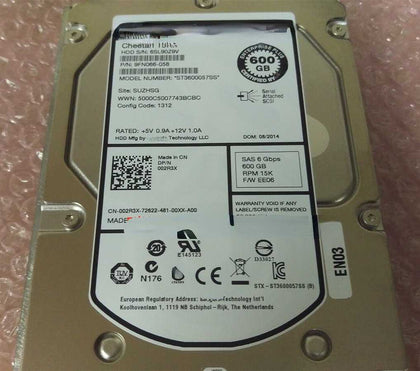 DELL SC4020 SC5020 SC8000 600G 15K 3.5inch SAS Hard Drives