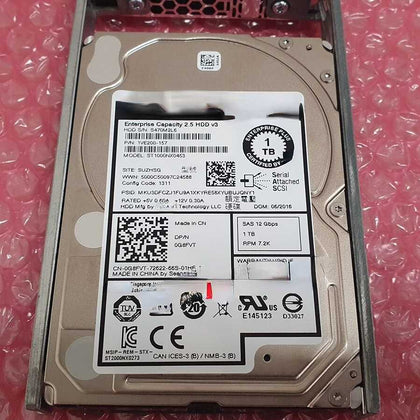DELL SC5020 SC4020 SC7020 SC8000 1T 7.2K 2.5 SAS 12G Hard Drives