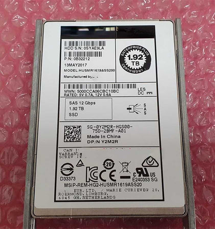 DELL SCV2000 SCV2020 SCV3020 1.92T 2.5 SAS SSD 12Gb Hard Drives