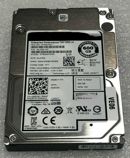 DELL SCV2000 SCV2020 SCV3020 600G 15K 2.5 SAS Hard Drives